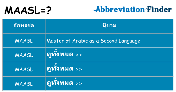 อะไรไม่ maasl ถึง