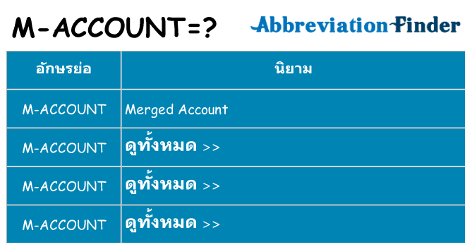 อะไรไม่ m-account ถึง