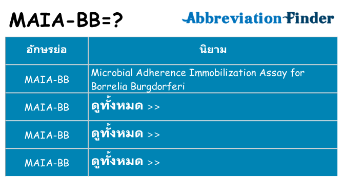 อะไรไม่ maia-bb ถึง