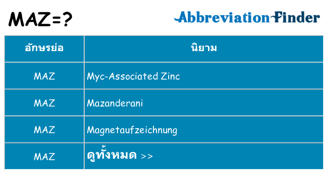 อะไรไม่ maz ถึง