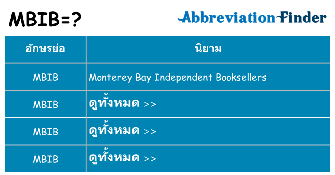 อะไรไม่ mbib ถึง
