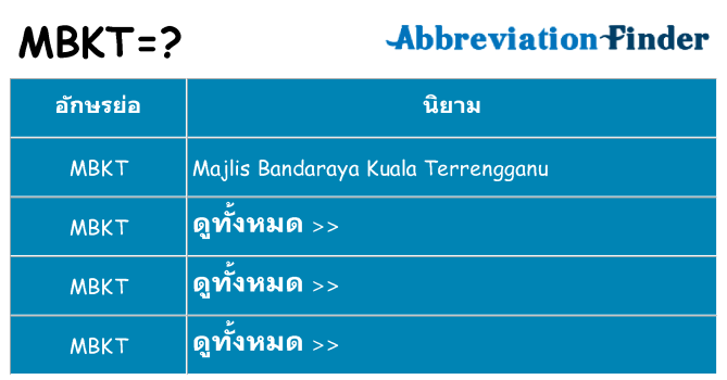 อะไรไม่ mbkt ถึง
