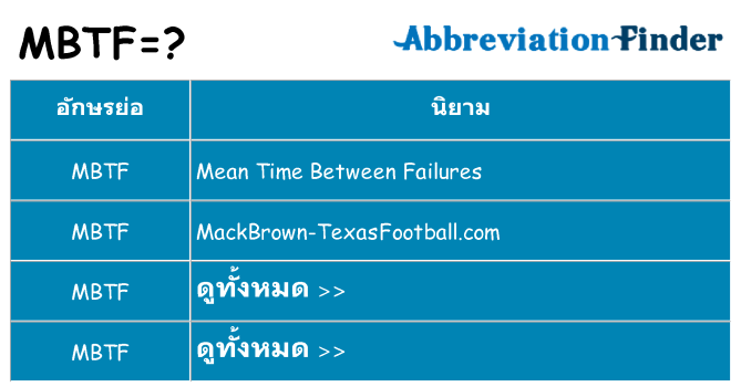 อะไรไม่ mbtf ถึง