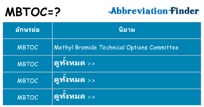 อะไรไม่ mbtoc ถึง