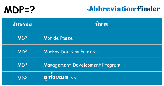 อะไรไม่ mdp ถึง