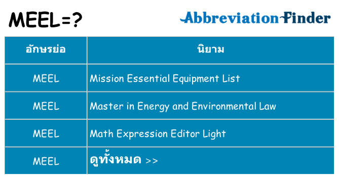 อะไรไม่ meel ถึง