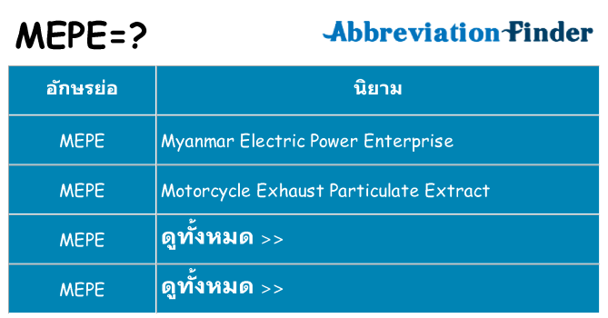 อะไรไม่ mepe ถึง