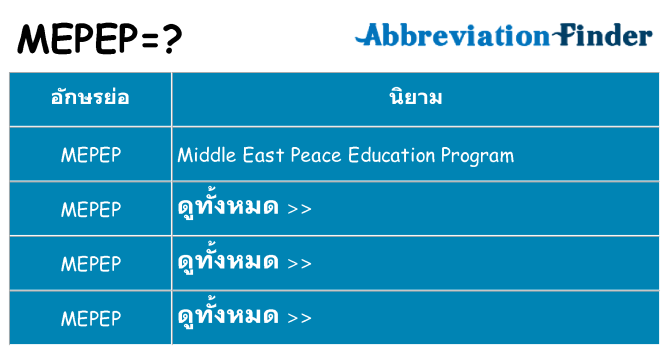อะไรไม่ mepep ถึง