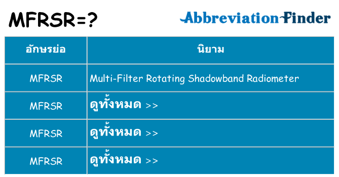 อะไรไม่ mfrsr ถึง