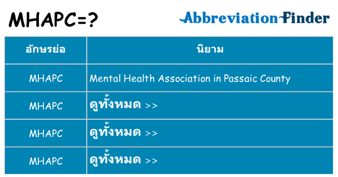 อะไรไม่ mhapc ถึง