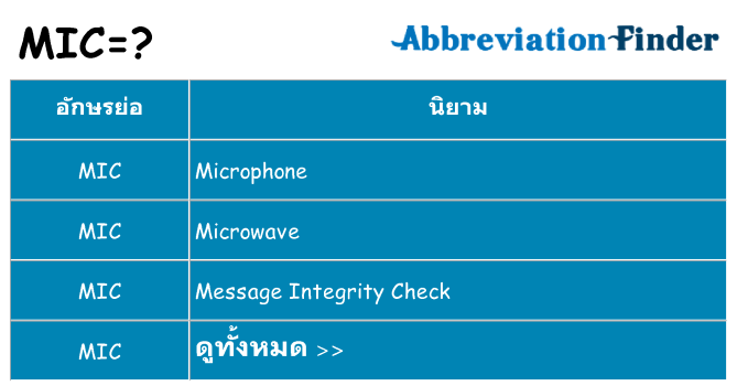 อะไรไม่ mic ถึง