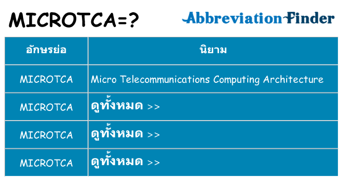 อะไรไม่ microtca ถึง