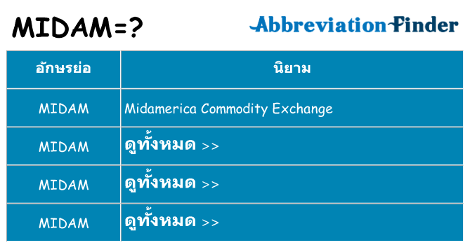อะไรไม่ midam ถึง