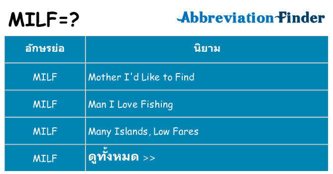 อะไรไม่ milf ถึง