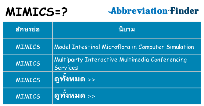 อะไรไม่ mimics ถึง