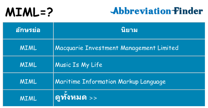 อะไรไม่ miml ถึง