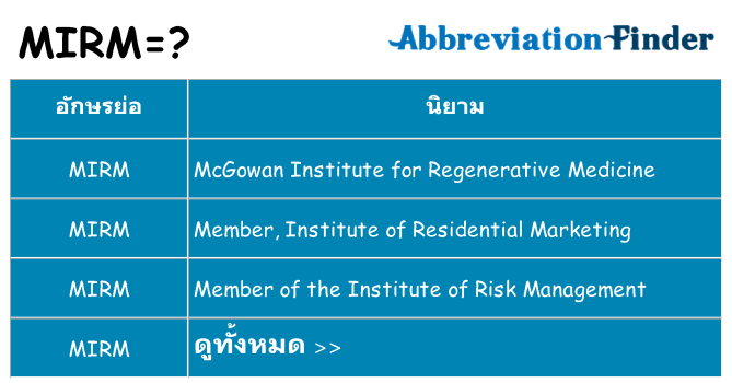 อะไรไม่ mirm ถึง