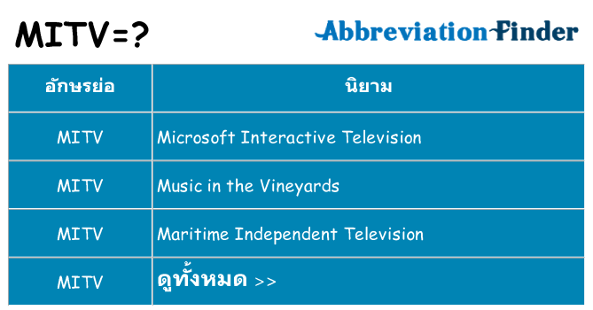 อะไรไม่ mitv ถึง