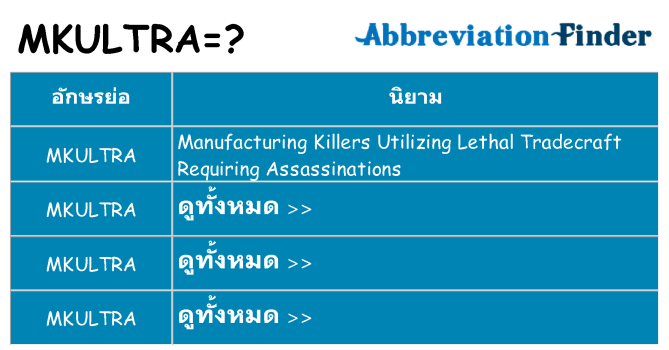 อะไรไม่ mkultra ถึง