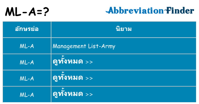 อะไรไม่ ml-a ถึง