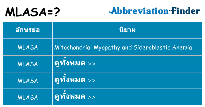 อะไรไม่ mlasa ถึง