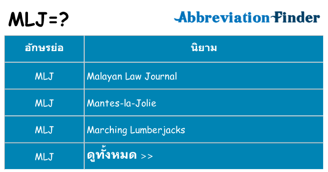 อะไรไม่ mlj ถึง