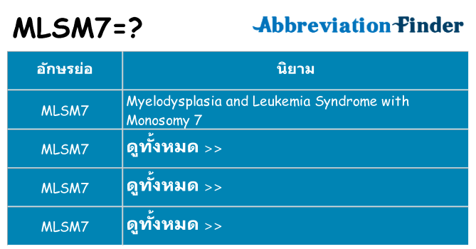อะไรไม่ mlsm7 ถึง