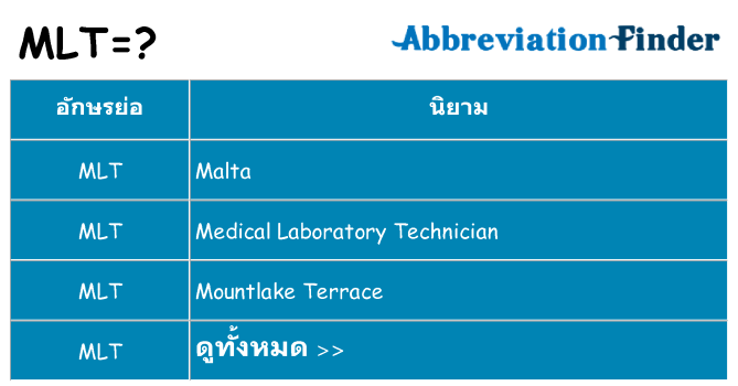 อะไรไม่ mlt ถึง