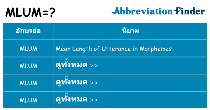 อะไรไม่ mlum ถึง