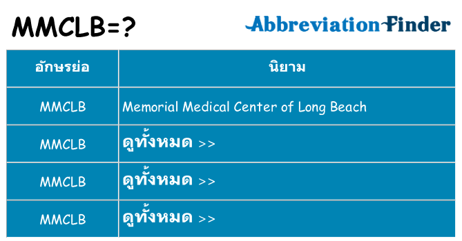 อะไรไม่ mmclb ถึง