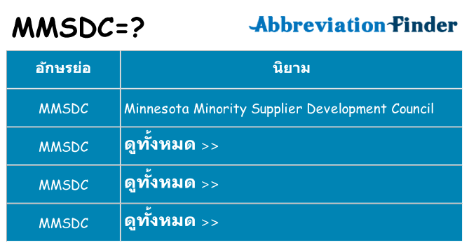 อะไรไม่ mmsdc ถึง