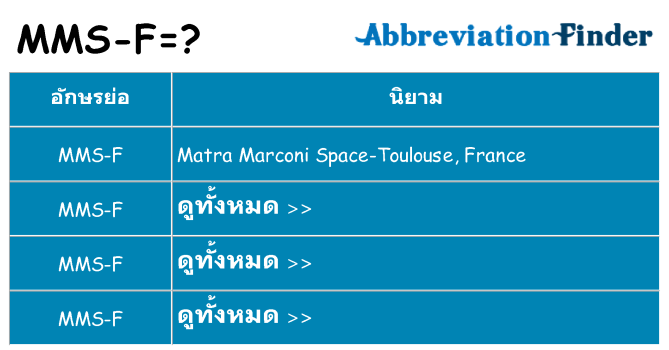 อะไรไม่ mms-f ถึง
