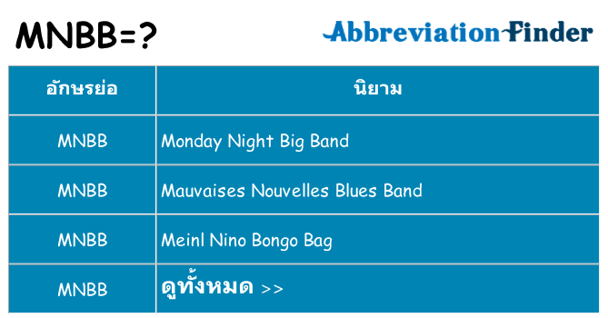 อะไรไม่ mnbb ถึง