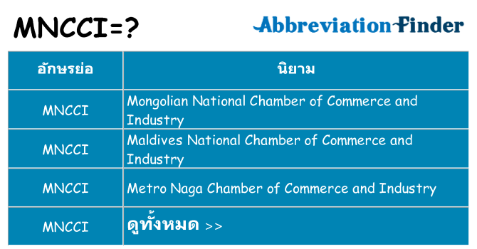 อะไรไม่ mncci ถึง