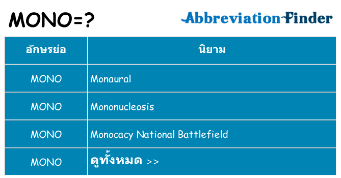 อะไรไม่ mono ถึง