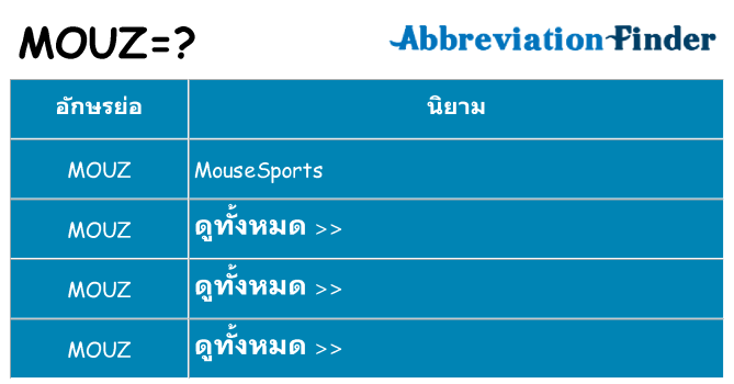 อะไรไม่ mouz ถึง