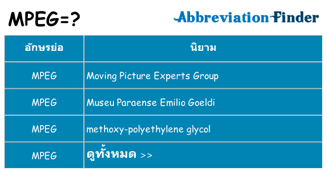 อะไรไม่ mpeg ถึง