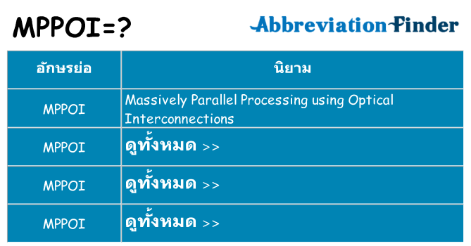 อะไรไม่ mppoi ถึง