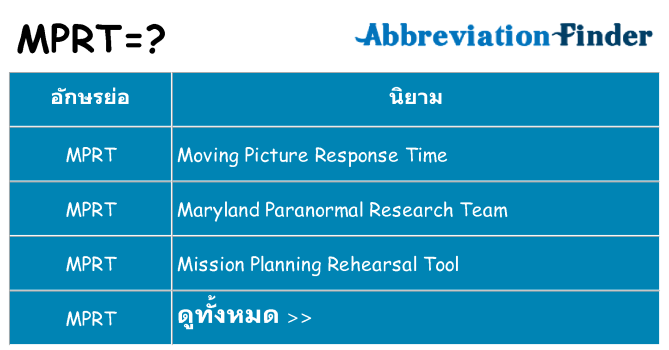 อะไรไม่ mprt ถึง
