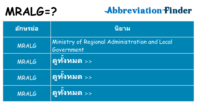 อะไรไม่ mralg ถึง