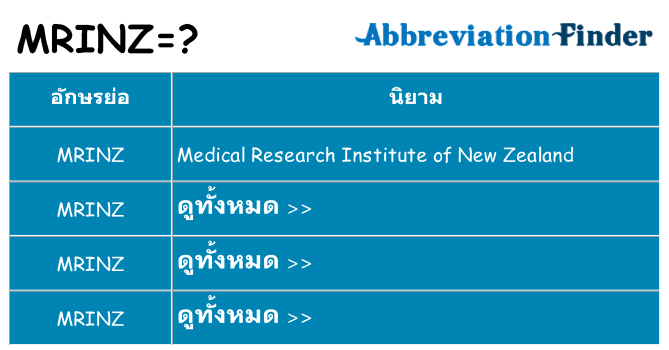อะไรไม่ mrinz ถึง
