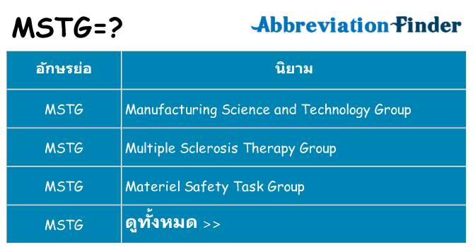 อะไรไม่ mstg ถึง