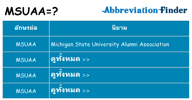 อะไรไม่ msuaa ถึง