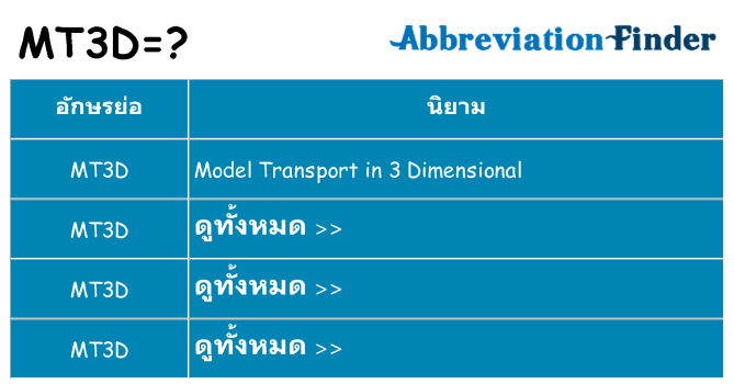 อะไรไม่ mt3d ถึง
