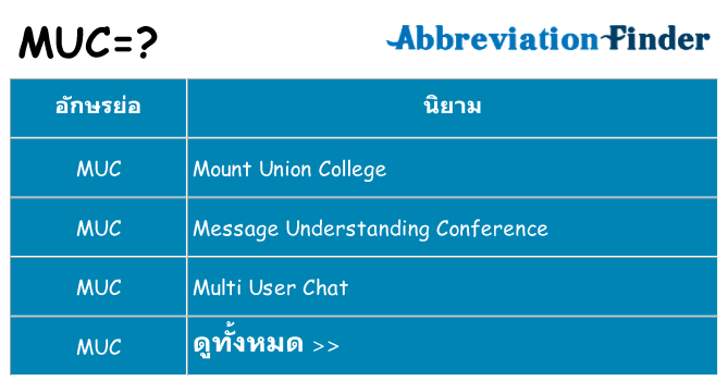 อะไรไม่ muc ถึง