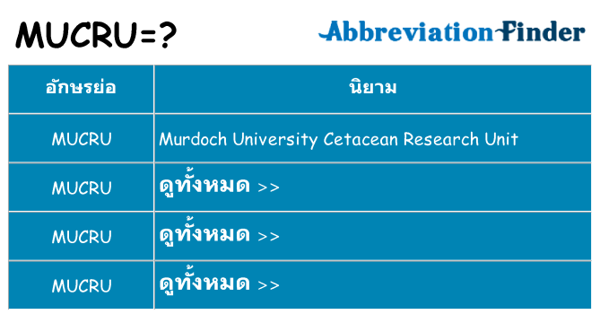 อะไรไม่ mucru ถึง