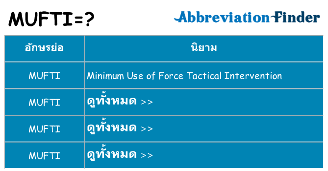 อะไรไม่ mufti ถึง