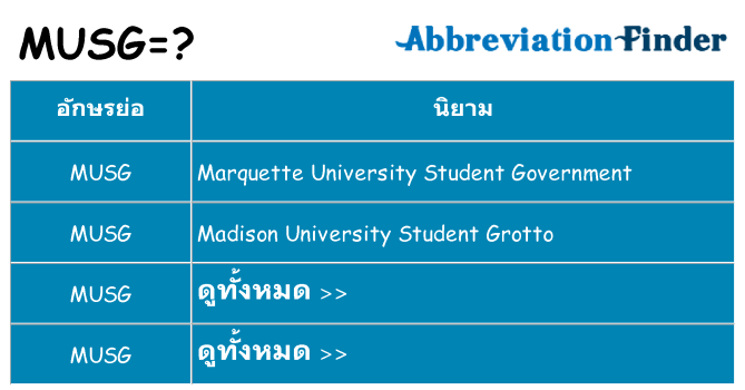 อะไรไม่ musg ถึง