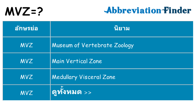 อะไรไม่ mvz ถึง
