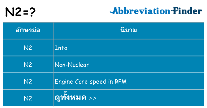 อะไรไม่ n2 ถึง